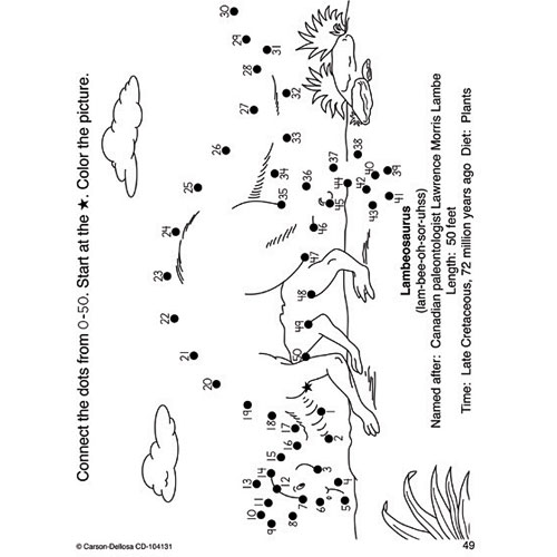 500x500 Dot To Dot Dinosaurs