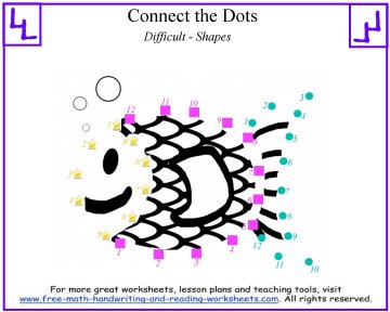 360x288 Dot To Dot Worksheetslearning Shapes Amp Colors