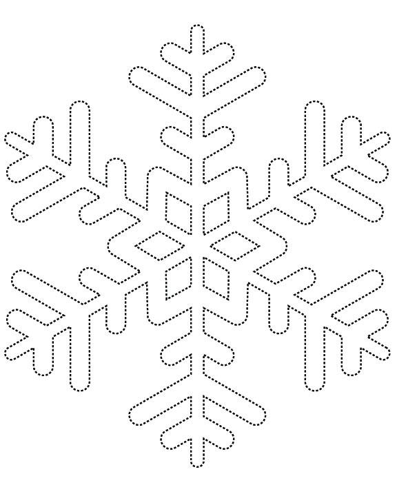 576x720 Dotted Line Snowflake