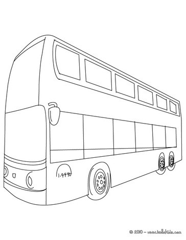 364x470 Double Decker Coloring Pages