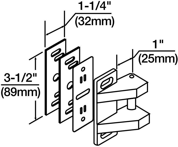 730x603 793 Black Double Door Strike