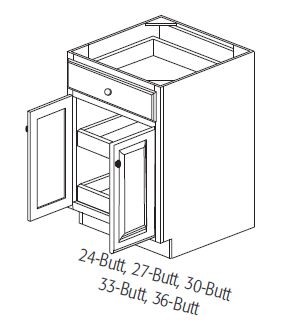 290x332 Base Cabinet With Double Door And Roll Out Trays