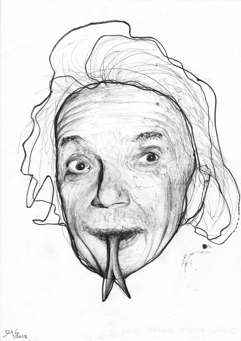 770x1089 Saatchi Art Double Edged Albert Drawing By Ben Meyer