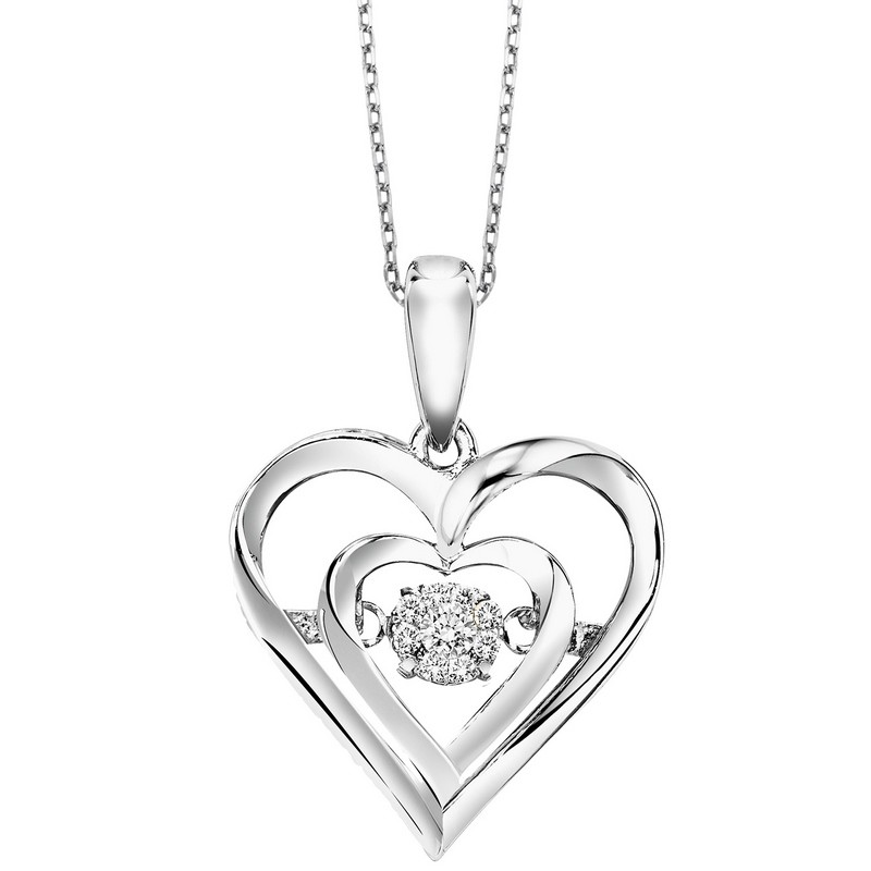 800x800 Diamond Double Heart Pendant By Rhythm Of Love