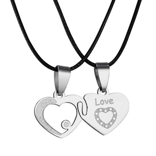 640x640 Buy Double Heart 316l Stainless Steel Necklace