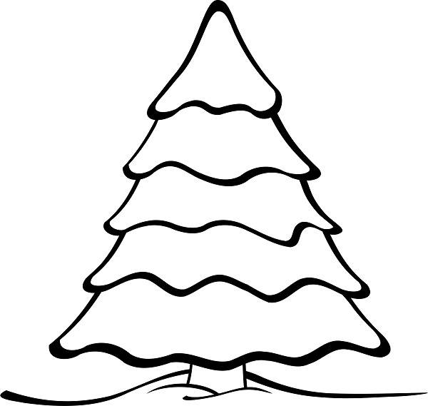 600x569 Basic Christmas Tree Outline Drawing Clip Art Pictures, Images