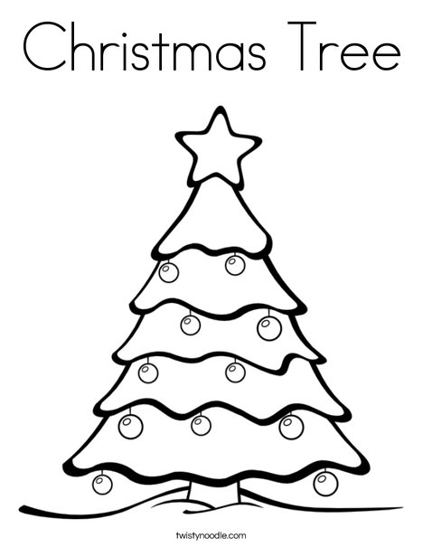 468x605 Christmas Tree Coloring Page