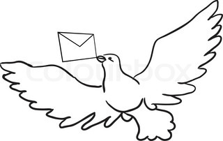 320x202 Dove Drawing Made By Hand. Vector Illustration. Vector