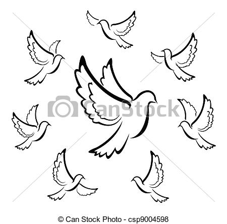 450x444 Dove Symbol Vector Vector