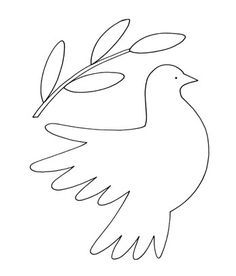 236x276 How To Draw A Dove Easy Black And White Dove (Line Drawing