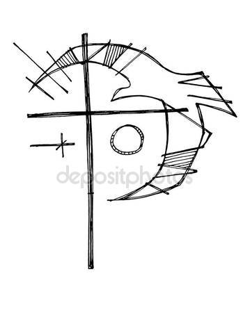 359x449 Christian Cross And Dove Symbol Stock Vector Bernardojbp