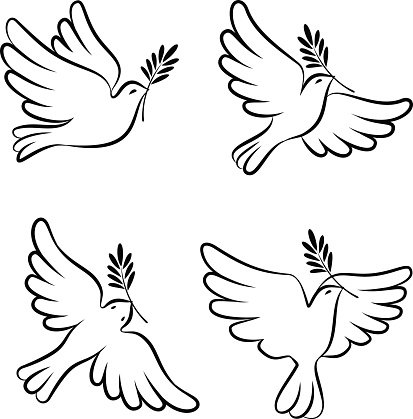 413x419 Flying Dove Vector Sketch Dove Of Stock Vectors