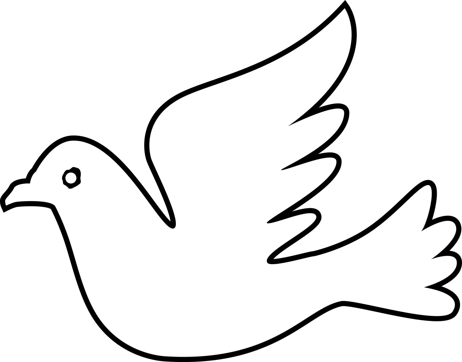 1500x1177 Dove Coloring Page Colouring In Pretty Draw Paint Printable