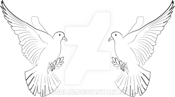 600x333 Dove Tattoo Drawings