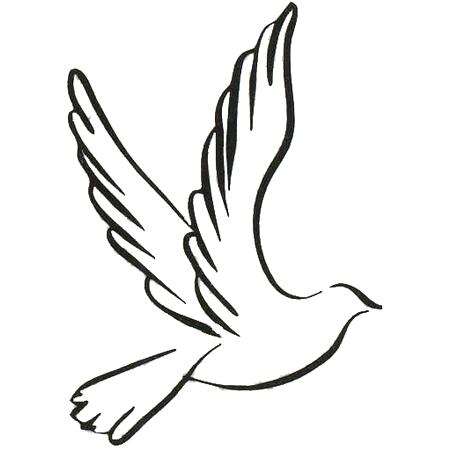 450x450 Dove Line Drawing