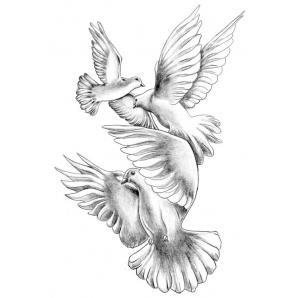 298x298 Flying Doves Tattoo Design Idea
