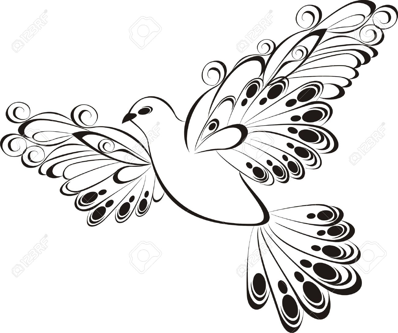 1300x1088 Flying Dove Royalty Free Cliparts, Vectors, And Stock Illustration