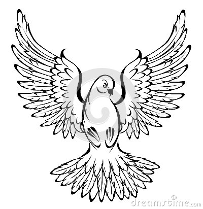 400x412 Descending Dove Vector