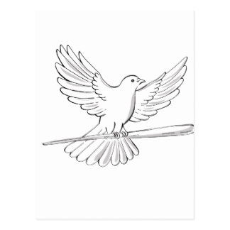 324x324 Flying Doves Postcards
