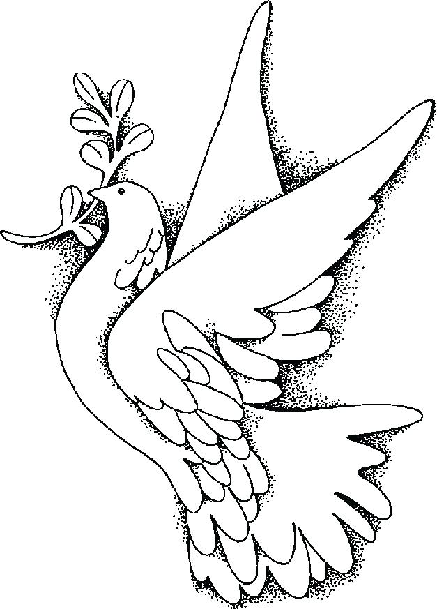627x873 Peace Dove Coloring Page
