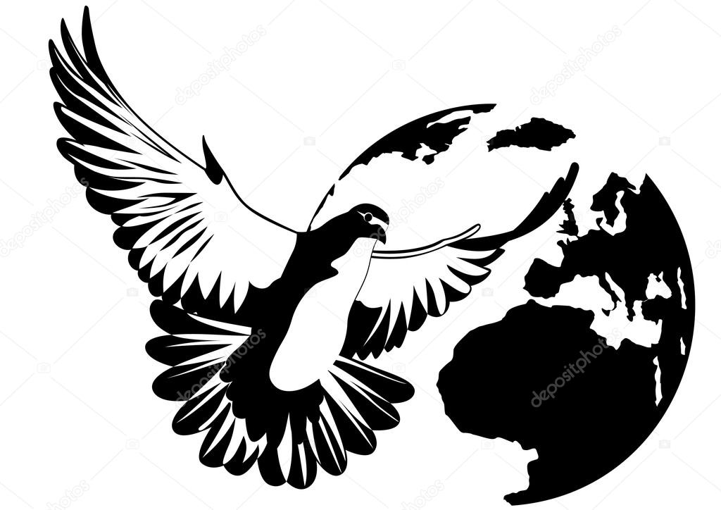 1024x724 Dove And Earth Stock Vector Guarding