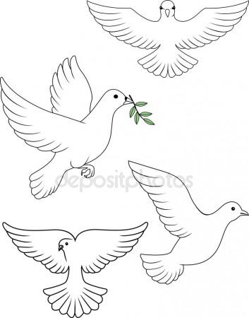 353x450 Flight Of Dove Stock Vector Dagadu