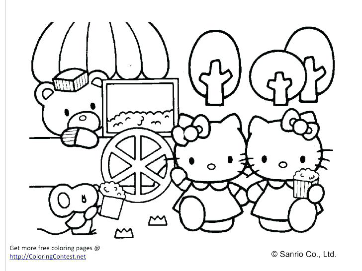728x546 Hello Kitty Coloring Book 63 In Addition To Hello Kitty Drawing