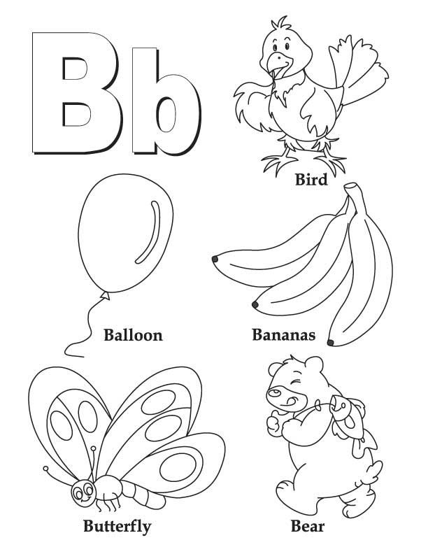 612x792 Best Letter B Coloring Sheet Drawing Books For Kids Free Download