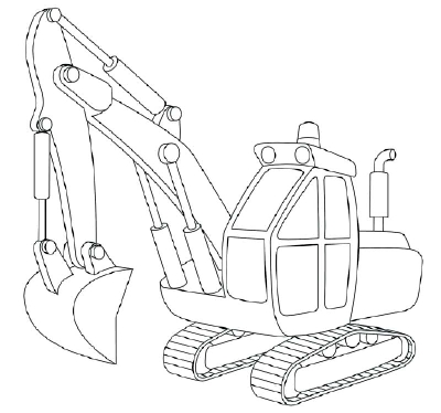 400x374 How To Draw Excavators In 11 Steps Color Sheets, Craft