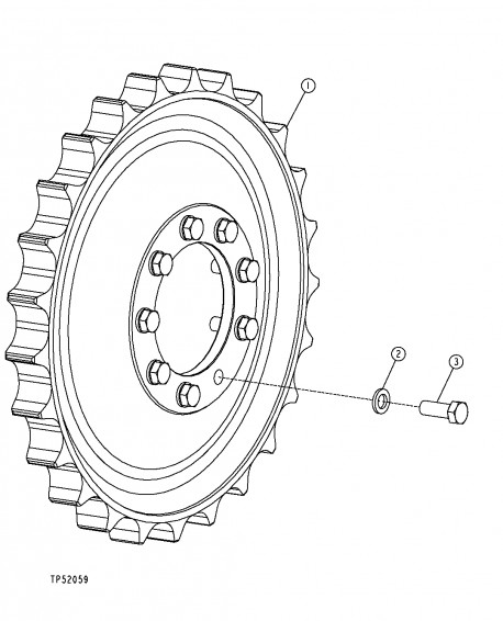 458x566 John Deere Crawler Dozer Track Chain Drive Sprocket For 450j, 550j