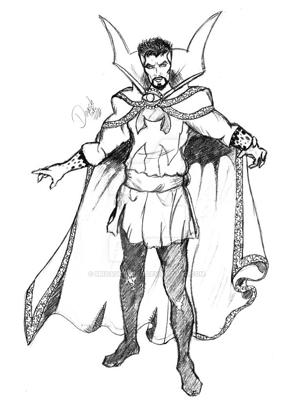 600x819 Doctor Stephen Strange 2016 Pencil Drawing By Mrdauchberg