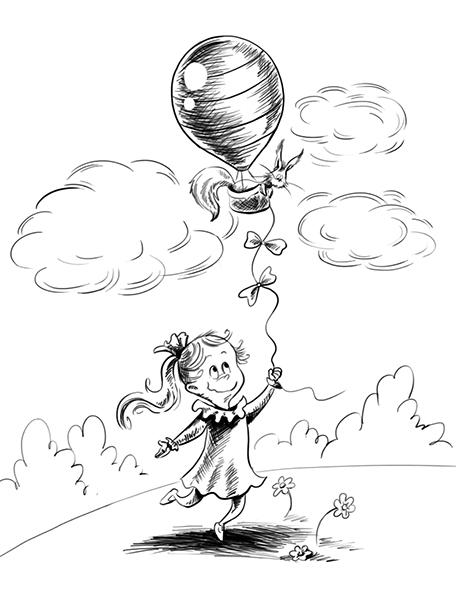 456x600 Dr Seuss Style 3 Bw