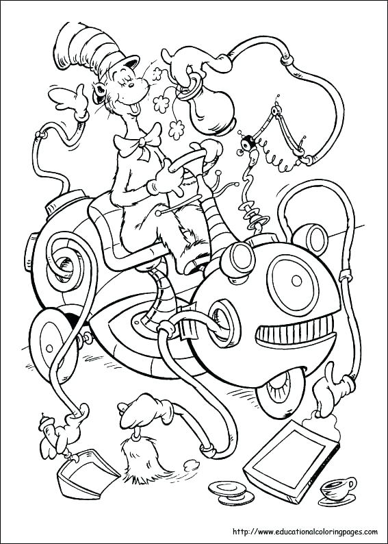 567x794 Dr Seuss Hat Coloring Page Coloring Pages Thing 1 And Thing 2