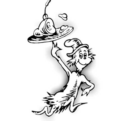 500x499 Cat In The Hat Coloring Pages Free 543273