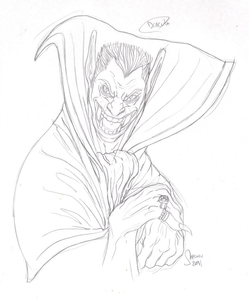 816x980 Dracula Sketch By Lukellenroc