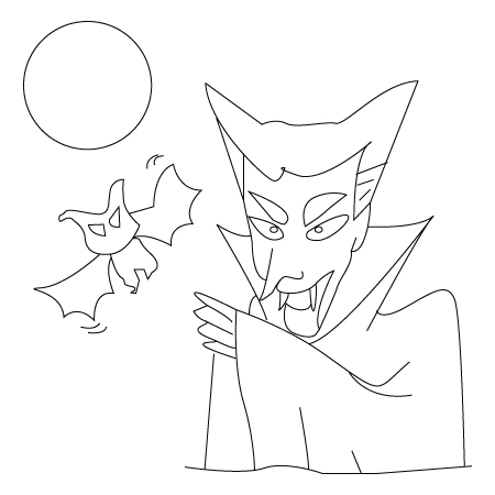 450x450 Drawing Of Dracula To Color
