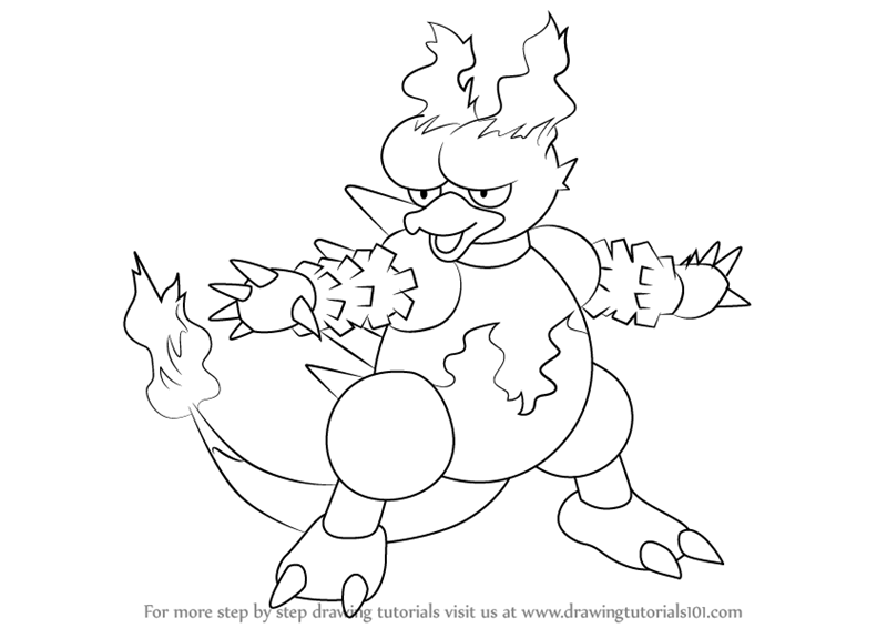 800x566 Learn How To Draw Magmar From Pokemon (Pokemon) Step By Step