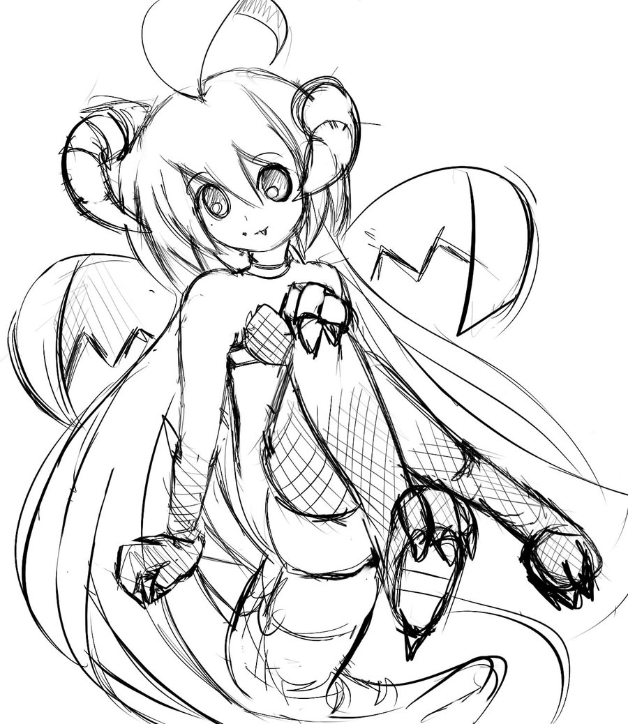 900x1038 Doodle Dragon Girl By R Chura