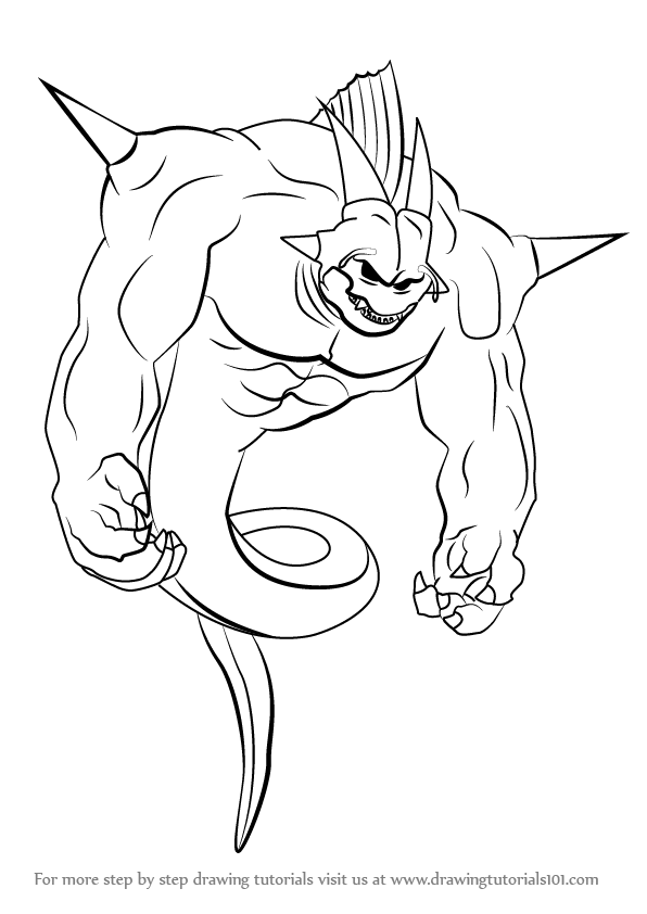 596x842 Learn How To Draw Porunga From Dragon Ball Z (Dragon Ball Z) Step