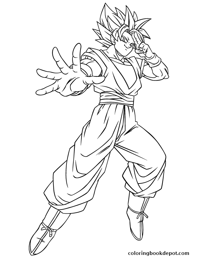 670x867 Dragon Ball Gt Goku Ssj Coloring Page
