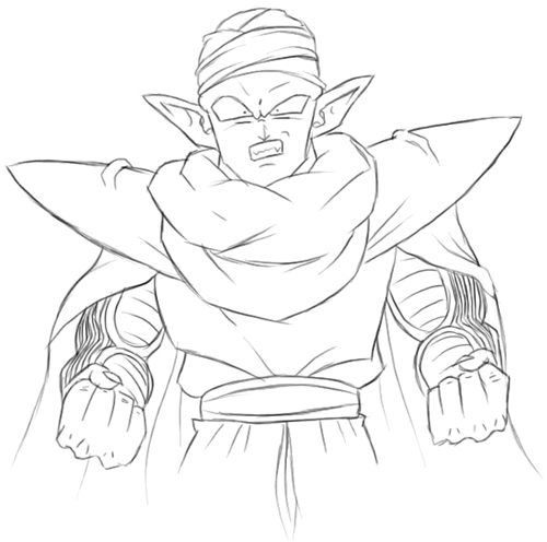 500x496 How To Draw Piccolo From Dragon Ball Z With Easy Step By Step