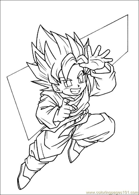 567x794 Dragon Ball Z 18 Coloring Page