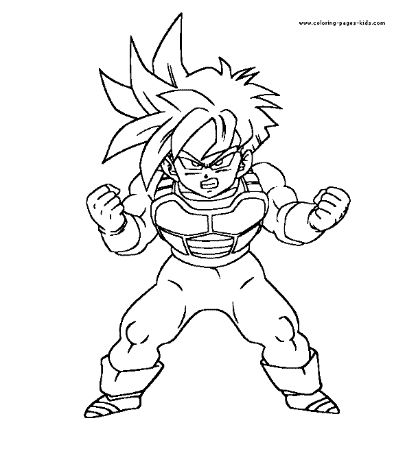 590x674 Coloring Pages Of Dragon Ball Z Characters Coloring Page For Kids