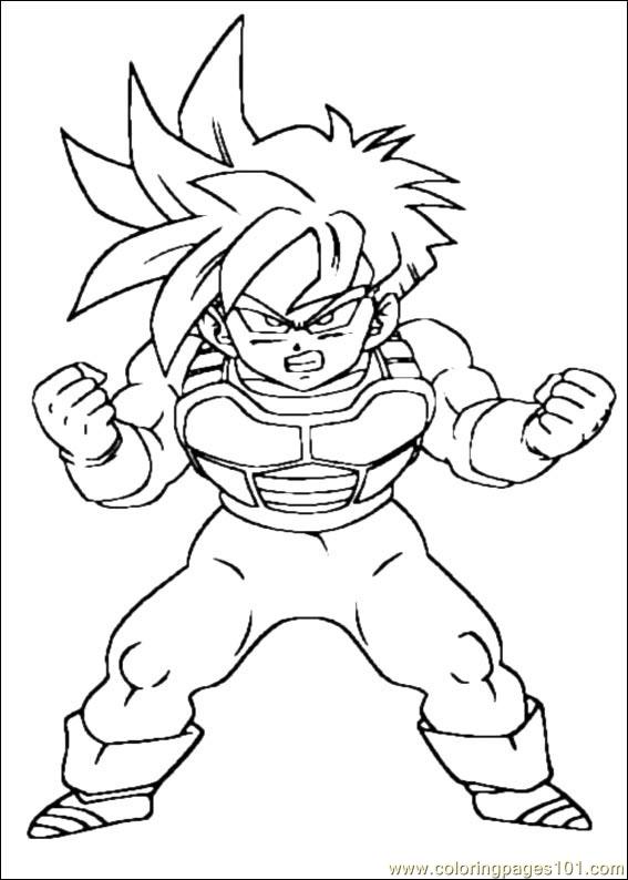 567x794 Dragon Ball Z 17 Coloring Page