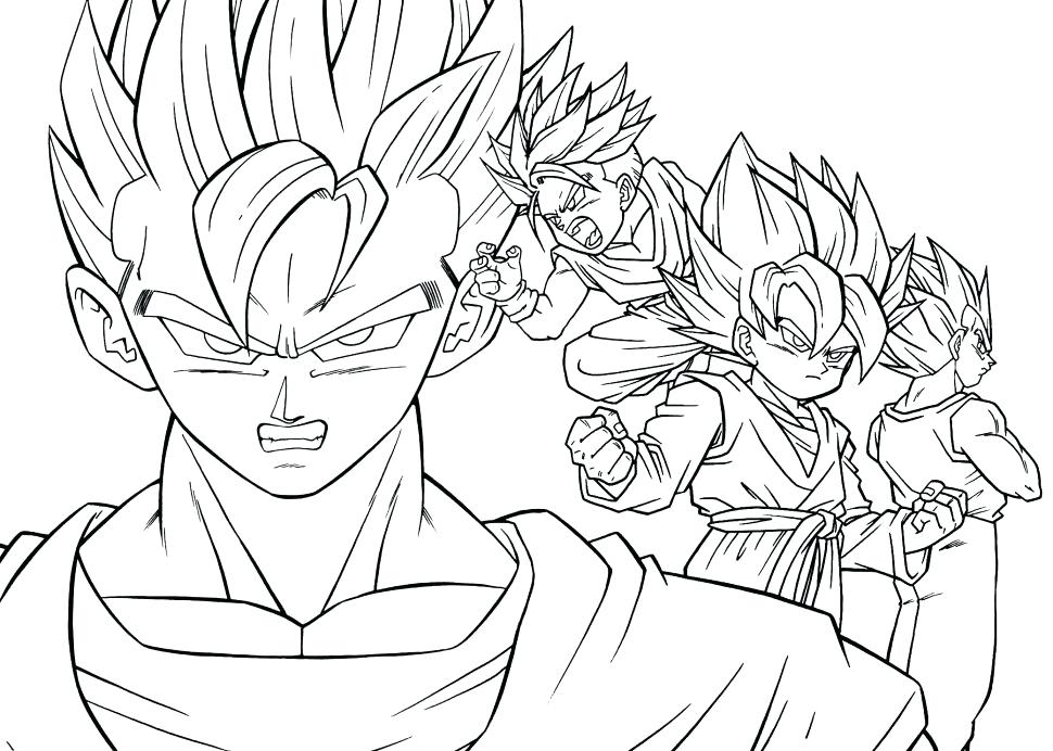 970x692 Dragon Ball Z Coloring Page