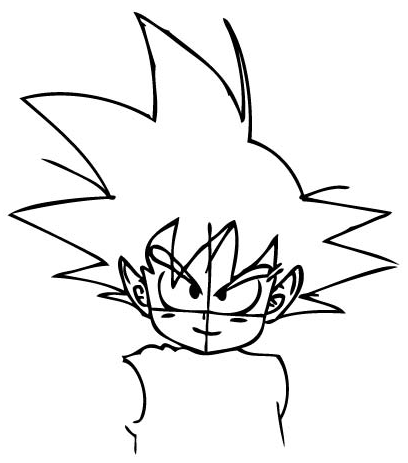 408x463 How To Draw Son Goku As A Child From Dragon Ball Z With Drawing