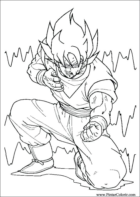 567x794 Dragon Ball Z Coloring Book Paint Colour Dragon Ball Z Drawing