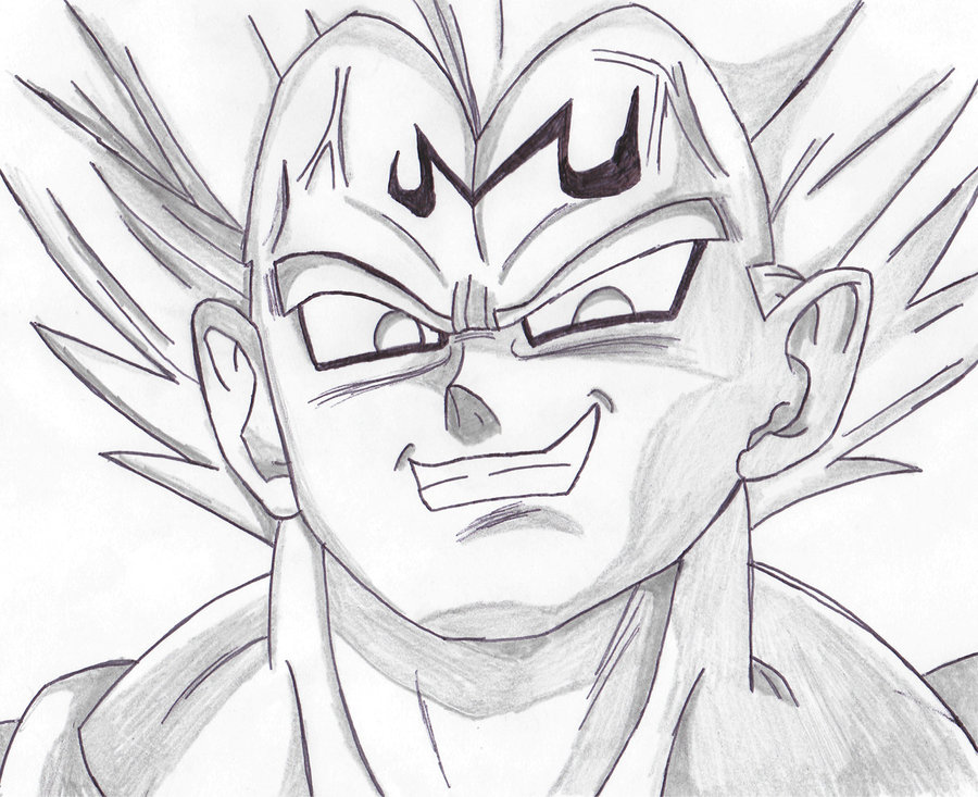 900x733 Majin Vegeta Drawing By Sd8bit