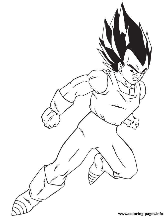 670x867 Cartoon Dragon Ball Z Vegeta Coloring Page Coloring Pages Printable