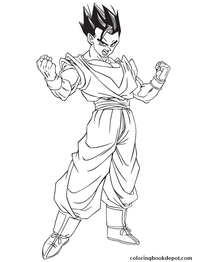 670x867 Dragon Ball Z Mystic Gohan Coloring Page